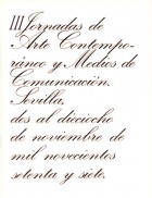 III Jornadas de Arte Contemporáneo y Medios de Comunicación. Grupo Pandora. Editor: Pedro Tabernero.